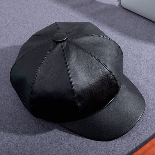 Selene Leather Octagonal Cap