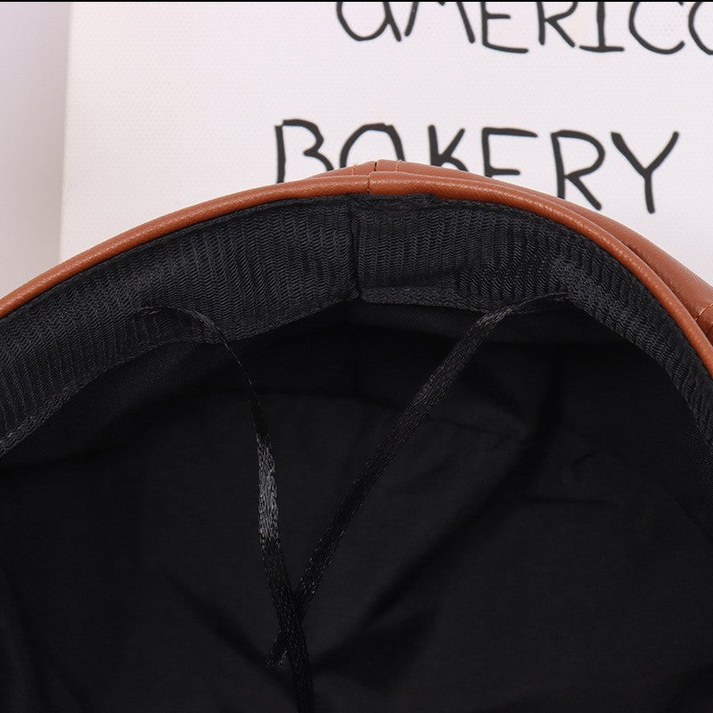 Selene Leather Octagonal Cap
