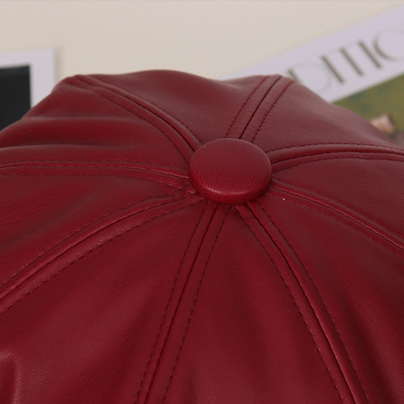 Selene Leather Octagonal Cap