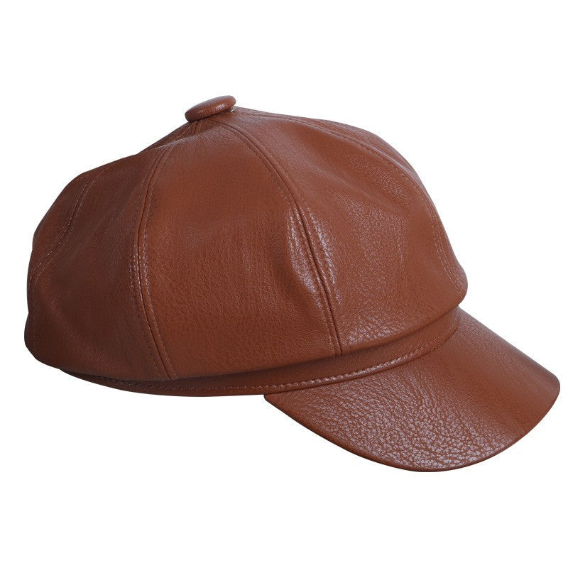 Selene Leather Octagonal Cap
