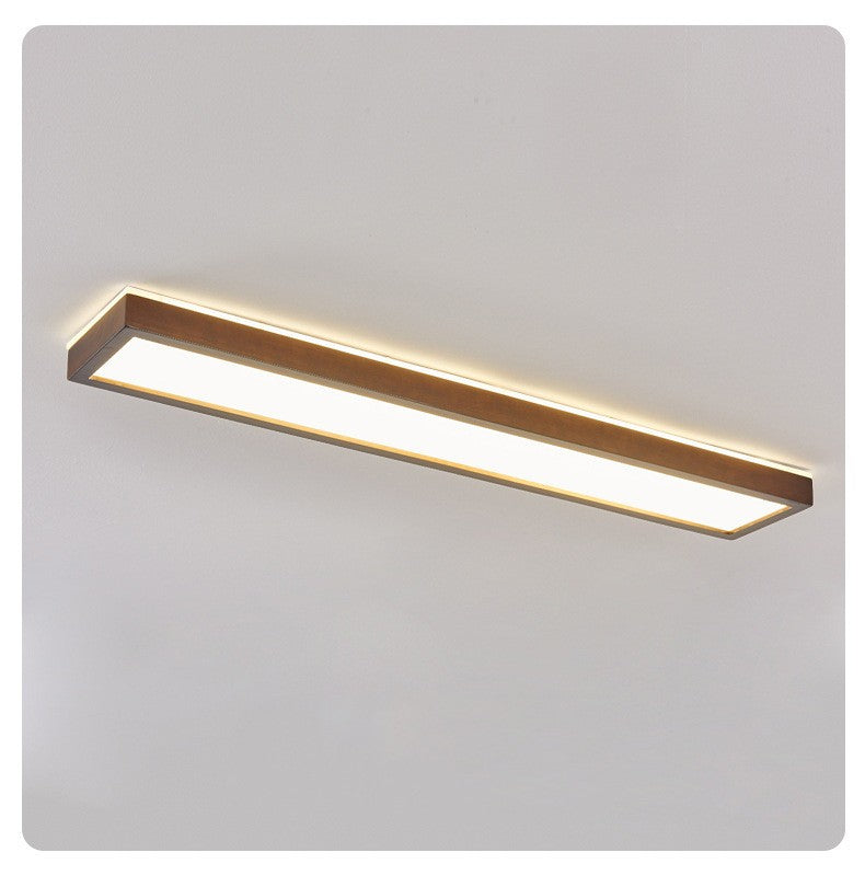Solid Wood Long Ceiling Lamp