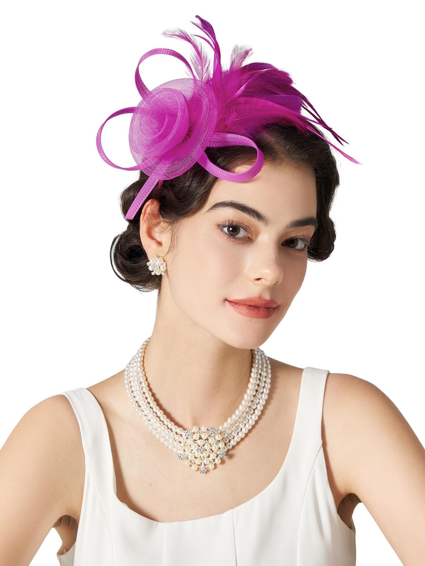 Vivienne Feather Mesh Headband