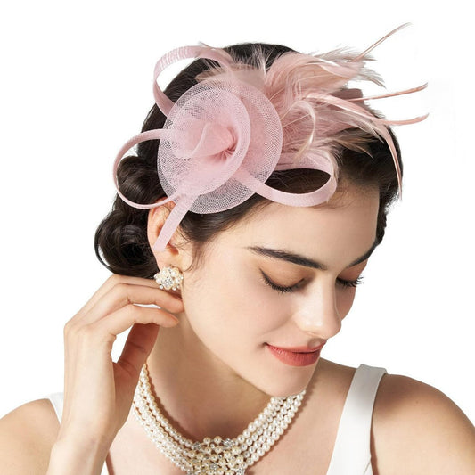 Vivienne Feather Mesh Headband
