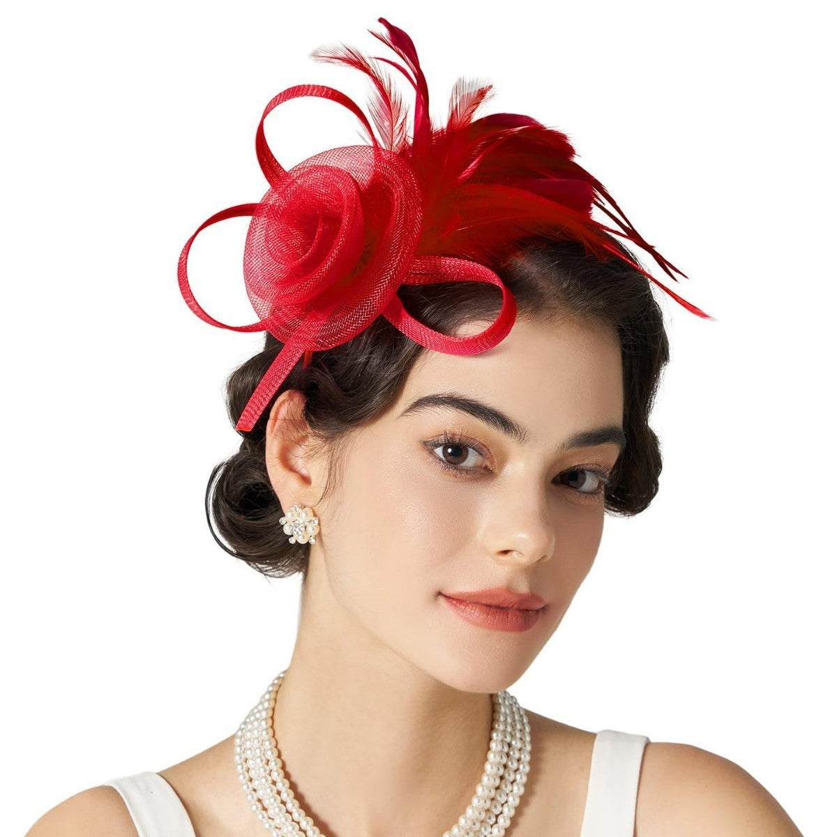 Vivienne Feather Mesh Headband