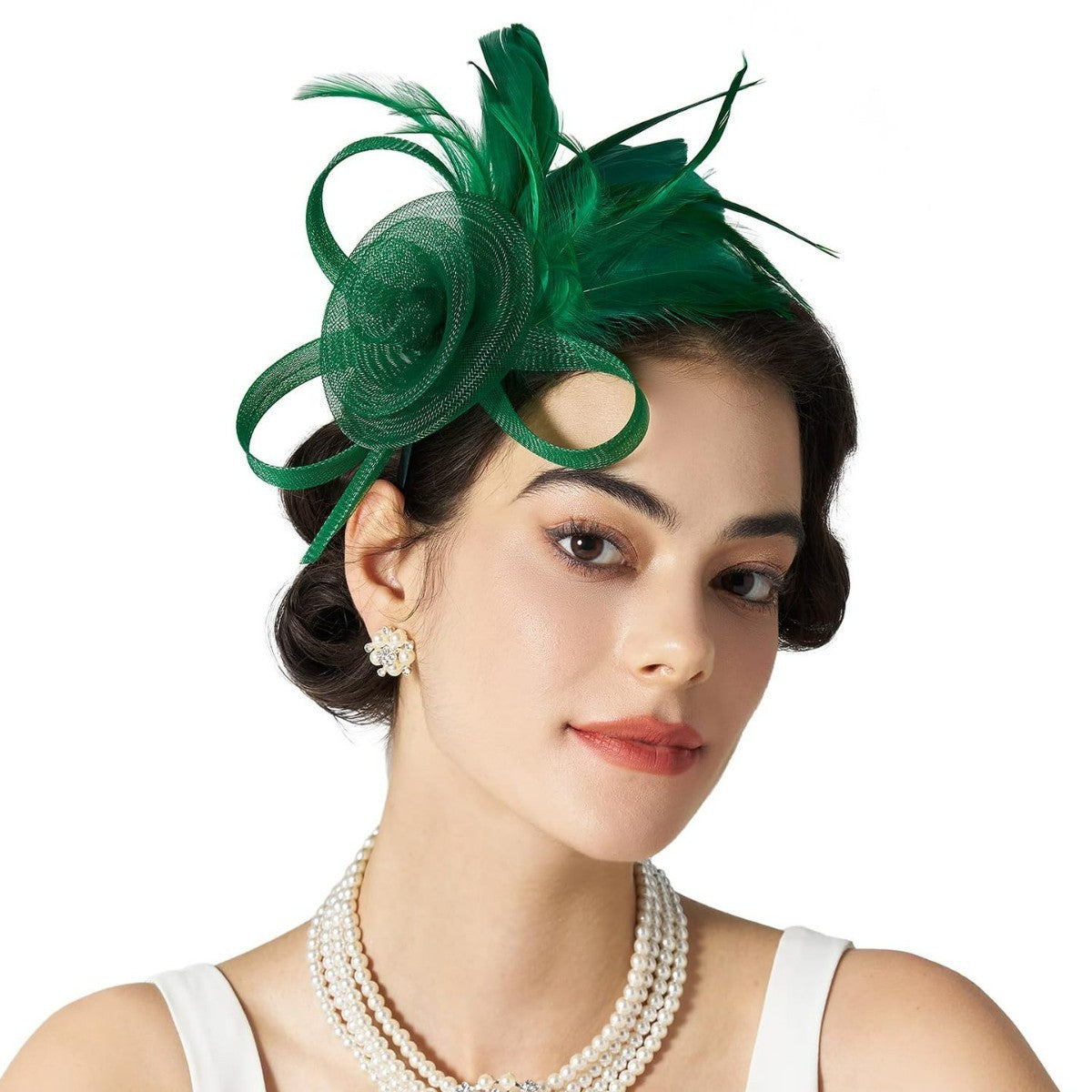 Vivienne Feather Mesh Headband