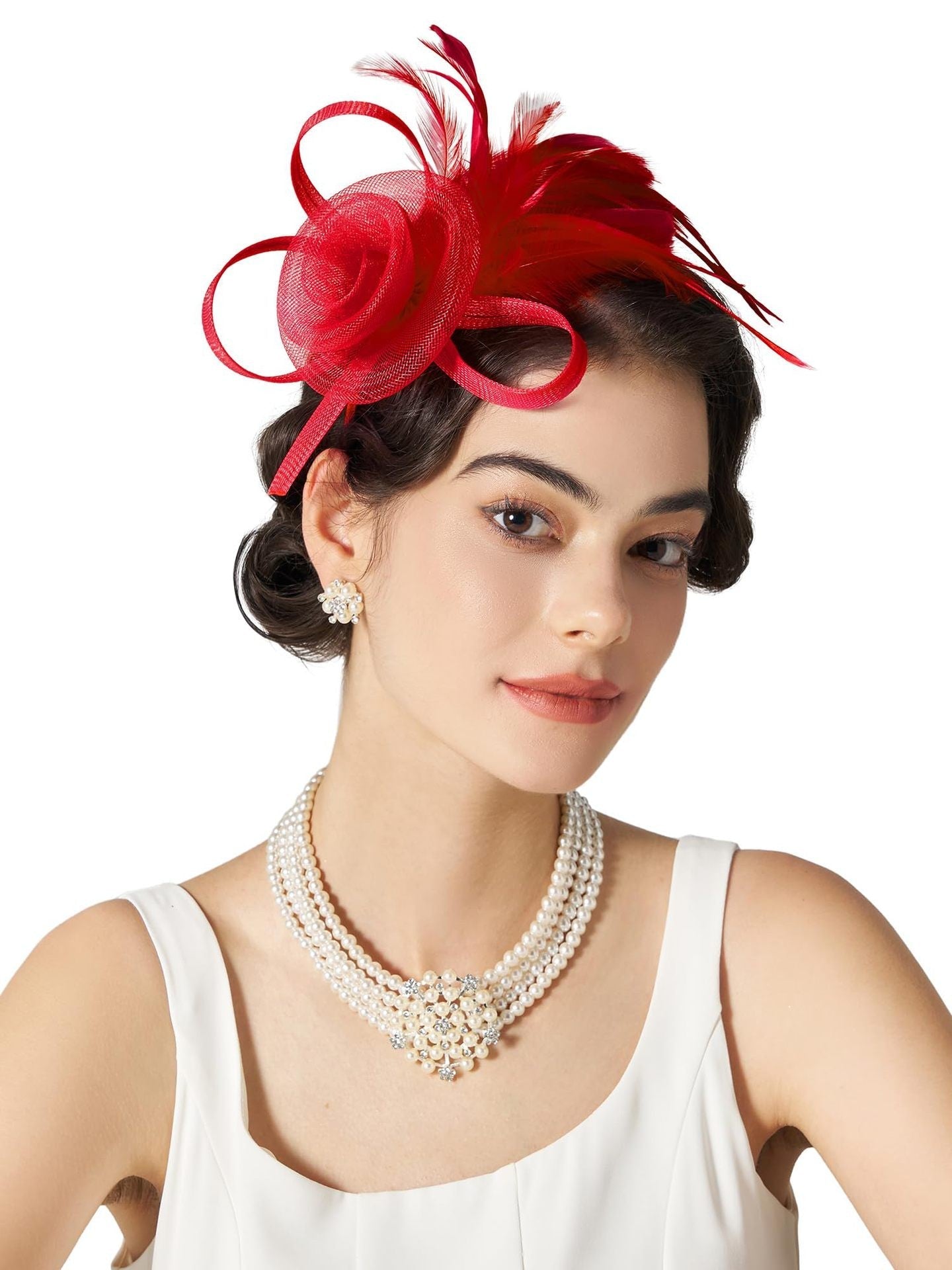 Vivienne Feather Mesh Headband