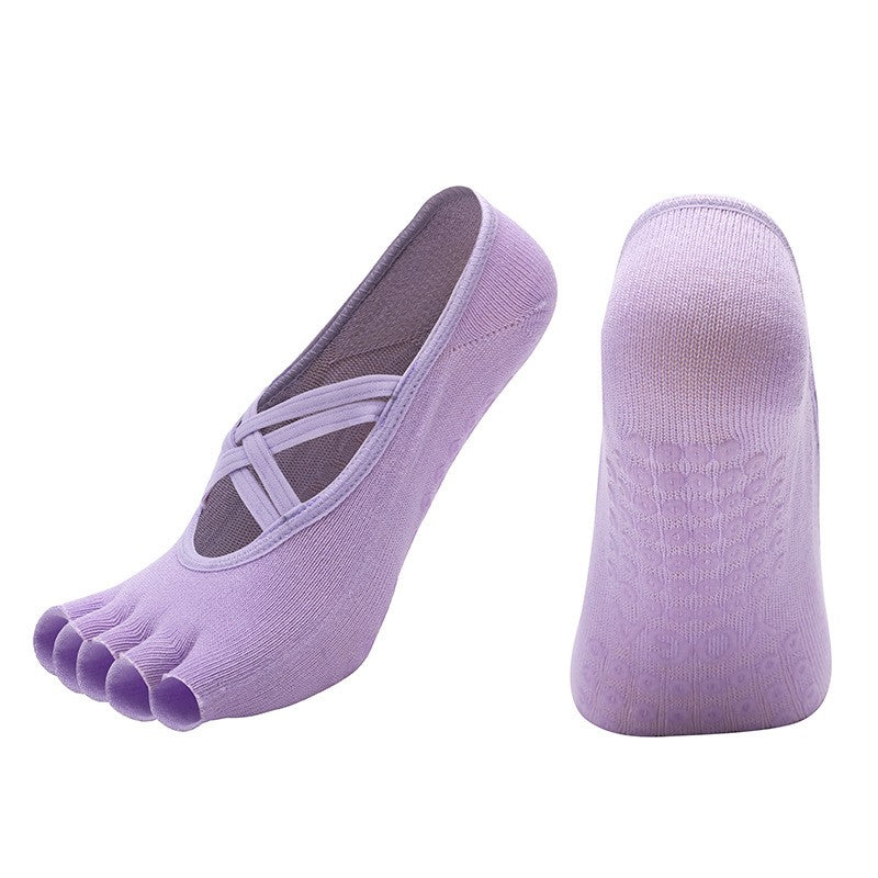 Zara Non-Slip Five-Toe Yoga Socks