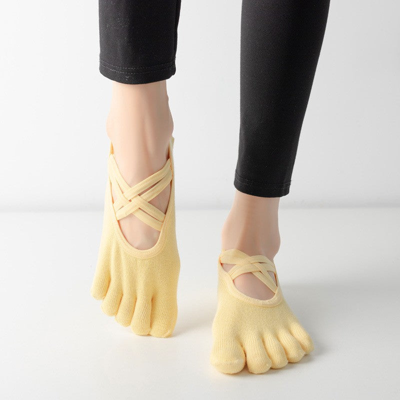 Zara Non-Slip Five-Toe Yoga Socks