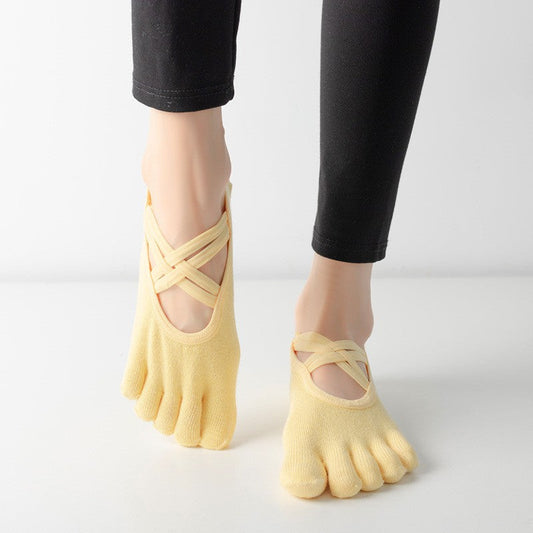 Zara Non-Slip Five-Toe Yoga Socks